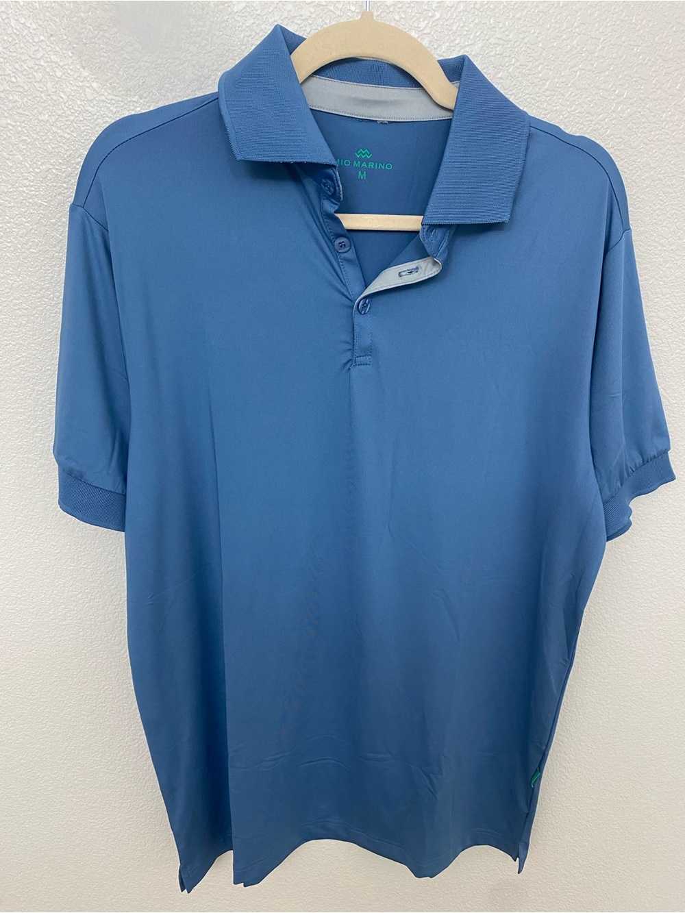 Mio Marino Men's Sky Blue Performance Polo